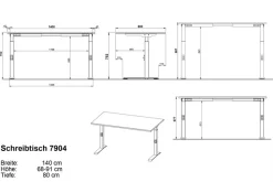 GERMANIA Büromöbel-Set »Mailand« 2 Stk. tlg. inkl. Schreibtisch und Rollcontainer