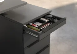 GERMANIA Büromöbel-Set »Mailand, inkl. Schreibtisch (elektr. höhenverstellbar) & Rollcontainer« 2 Stk. tlg. Breitenvariante wählbar (140-180 cm), Made in Germany