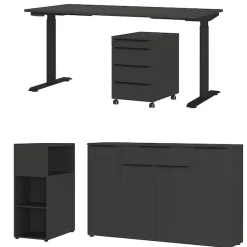 GERMANIA Büromöbel-Set »Mailand« 4 Stk. tlg. inkl. Schreibtisch, Rollcontainer, Raumteiler und Sideboard