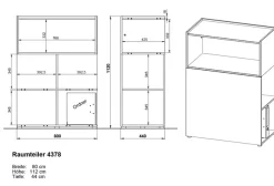 GERMANIA Büromöbel-Set »Mailand« 4 Stk. tlg. inkl. Schreibtisch, Rollcontainer, Raumteiler und Sideboard