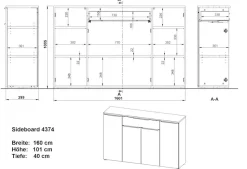 GERMANIA Büromöbel-Set »Mailand« 4 Stk. tlg. inkl. Schreibtisch, Rollcontainer, Raumteiler und Sideboard