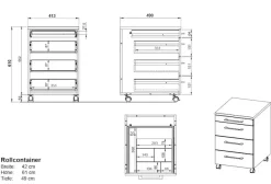 GERMANIA Büromöbel-Set »Profi 3.0« Büromöbel-Set bestehend aus Schreibtisch und Rollcontainer