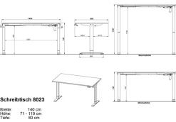 GERMANIA Büromöbel-Set »Profi 3.0« Büromöbel-Set bestehend aus Schreibtisch und Rollcontainer