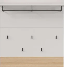 GERMANIA Garderobenpaneel »Arluno« 1 Stk. tlg. 96 x 107 x 30 cm, Kleiderstange und -haken aus Metall, Made in Germany