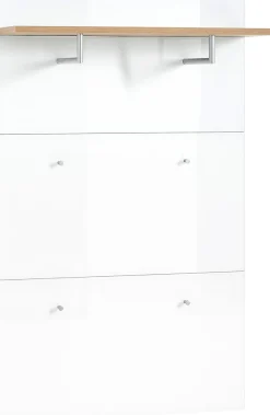 GERMANIA Garderobenpaneel »Telde« 89x144x30cm,Kleiderstange u. -haken aus Metall,ES-Glas,Made in Germany
