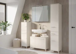 GERMANIA Hochschrank »Hochschrank« 1 Stk. tlg. Hochschrank mit wechselbarem Türanschlag in Kaschmir