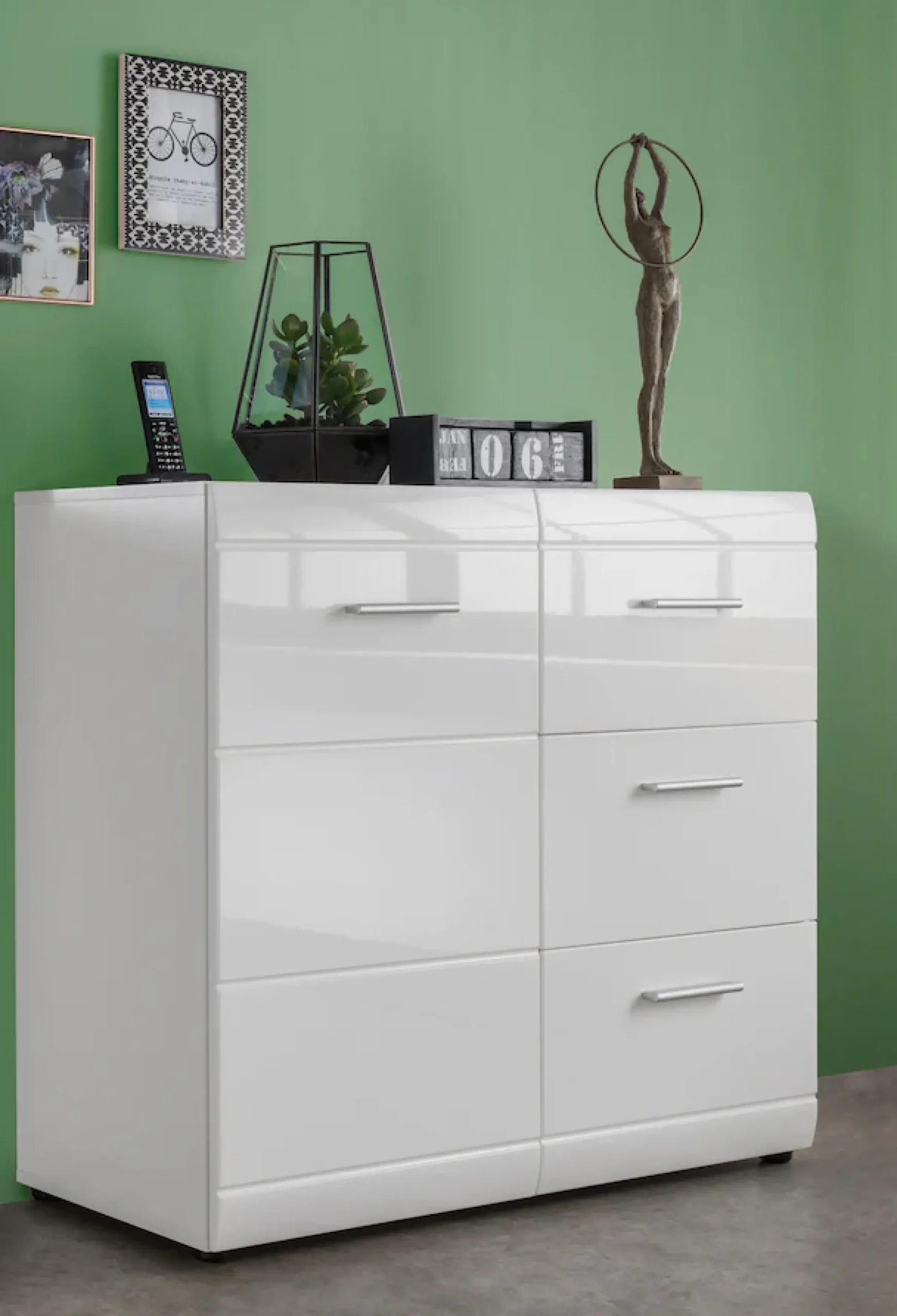 GERMANIA Kommode »Adana« Breite 96 cm, verstellbare Böden, Hochglanz-Fronten, Made in Germany