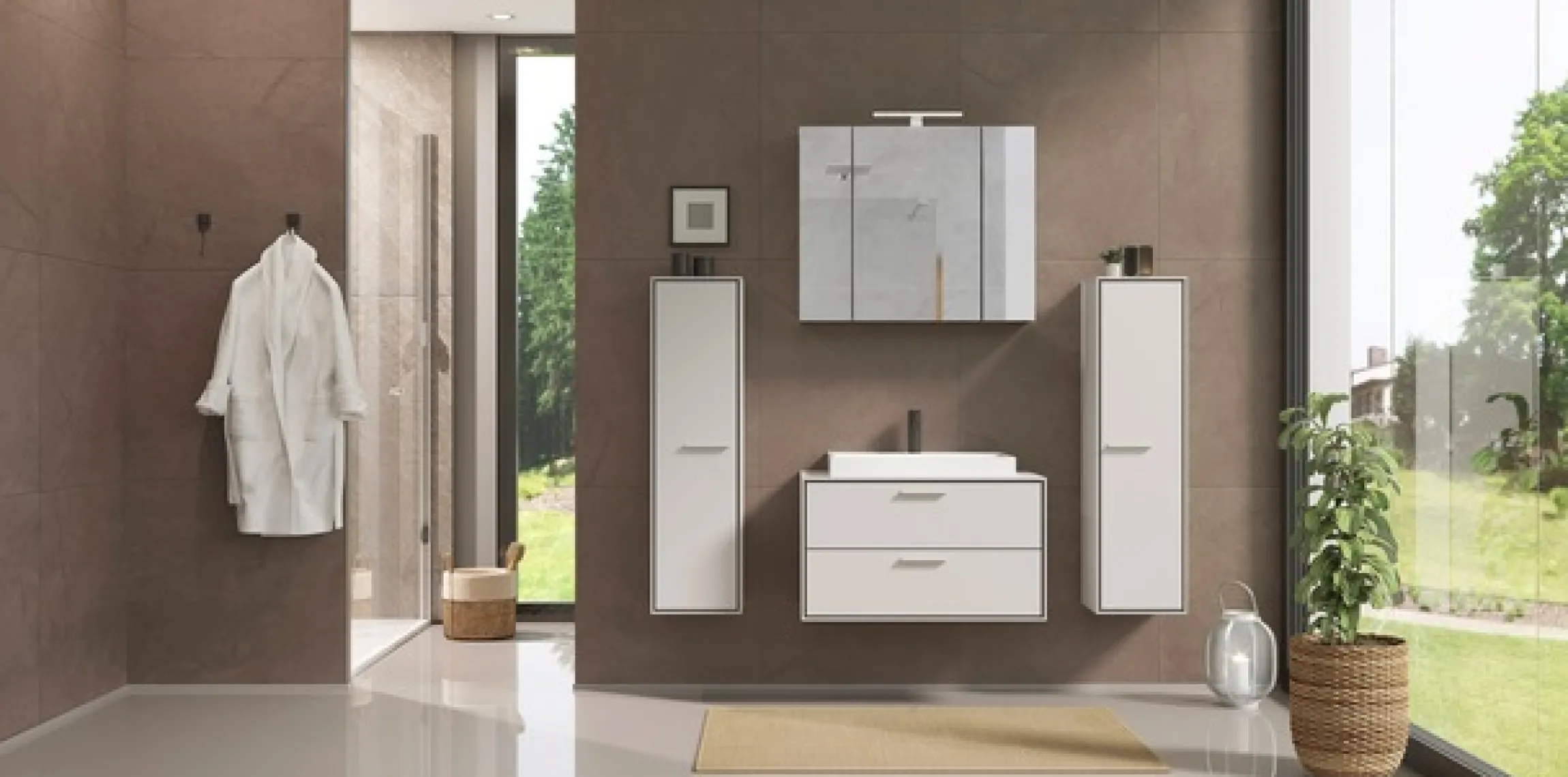 GERMANIA Midischrank »Medium-Schrank "Sovana"« 1 Stk. tlg. Hängender Medium-Schrank mit einer gedämpften Tür
