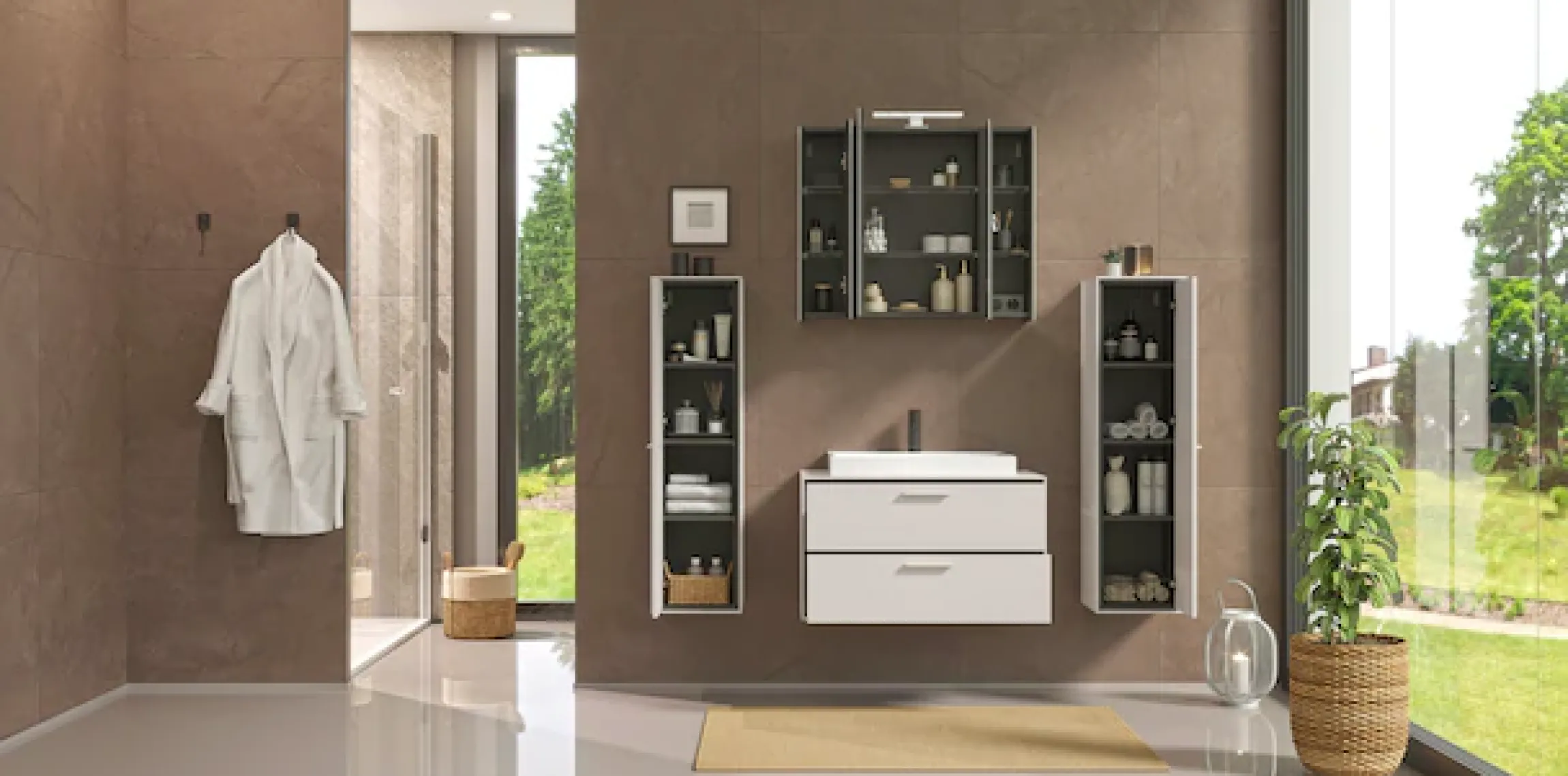 GERMANIA Midischrank »Medium-Schrank "Sovana"« 1 Stk. tlg. Hängender Medium-Schrank mit einer gedämpften Tür