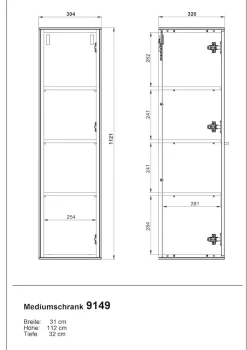 GERMANIA Midischrank »Medium-Schrank