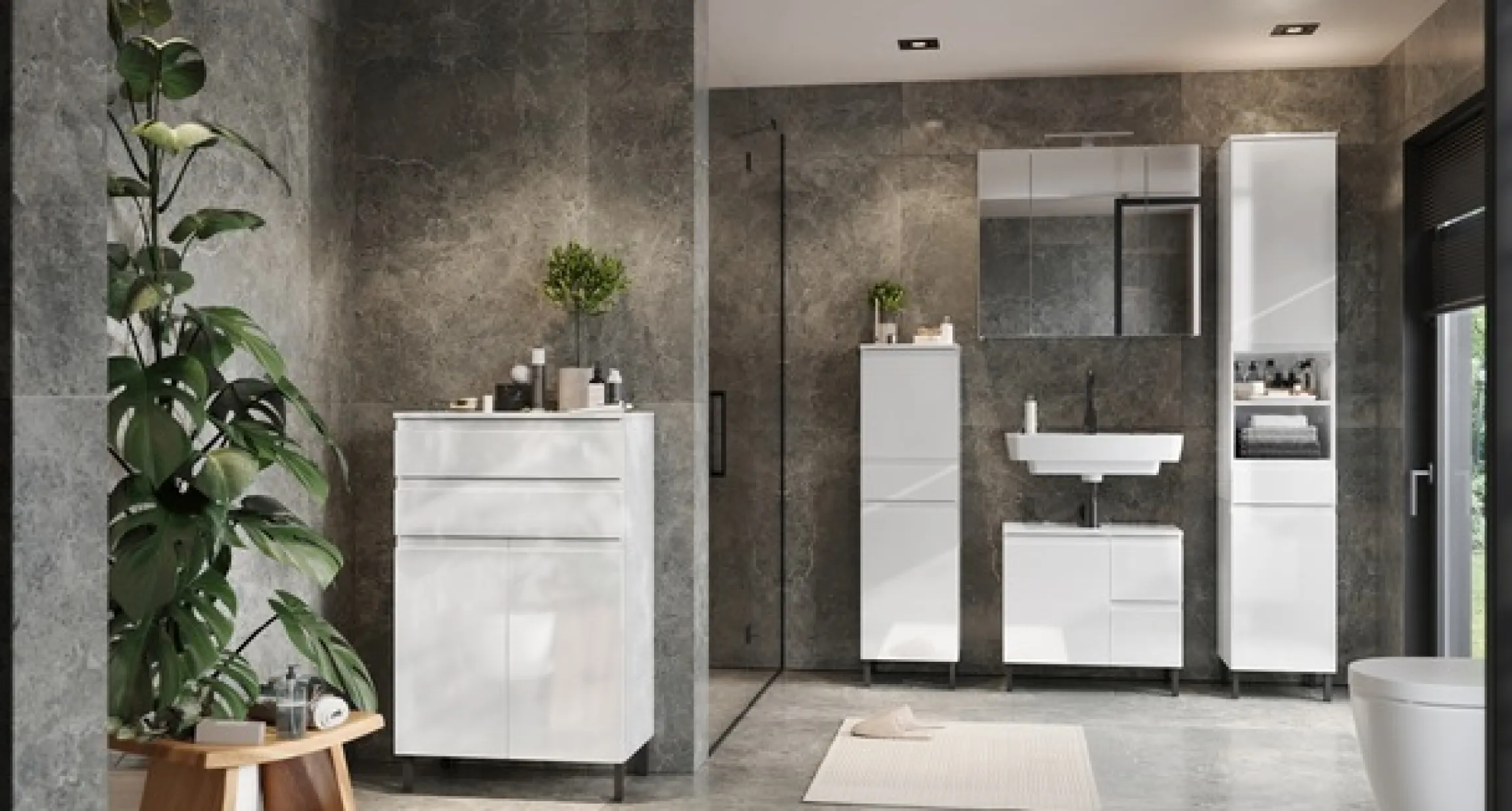 GERMANIA Midischrank »Scantic« 1 Stk. tlg. mit griffloser Optik