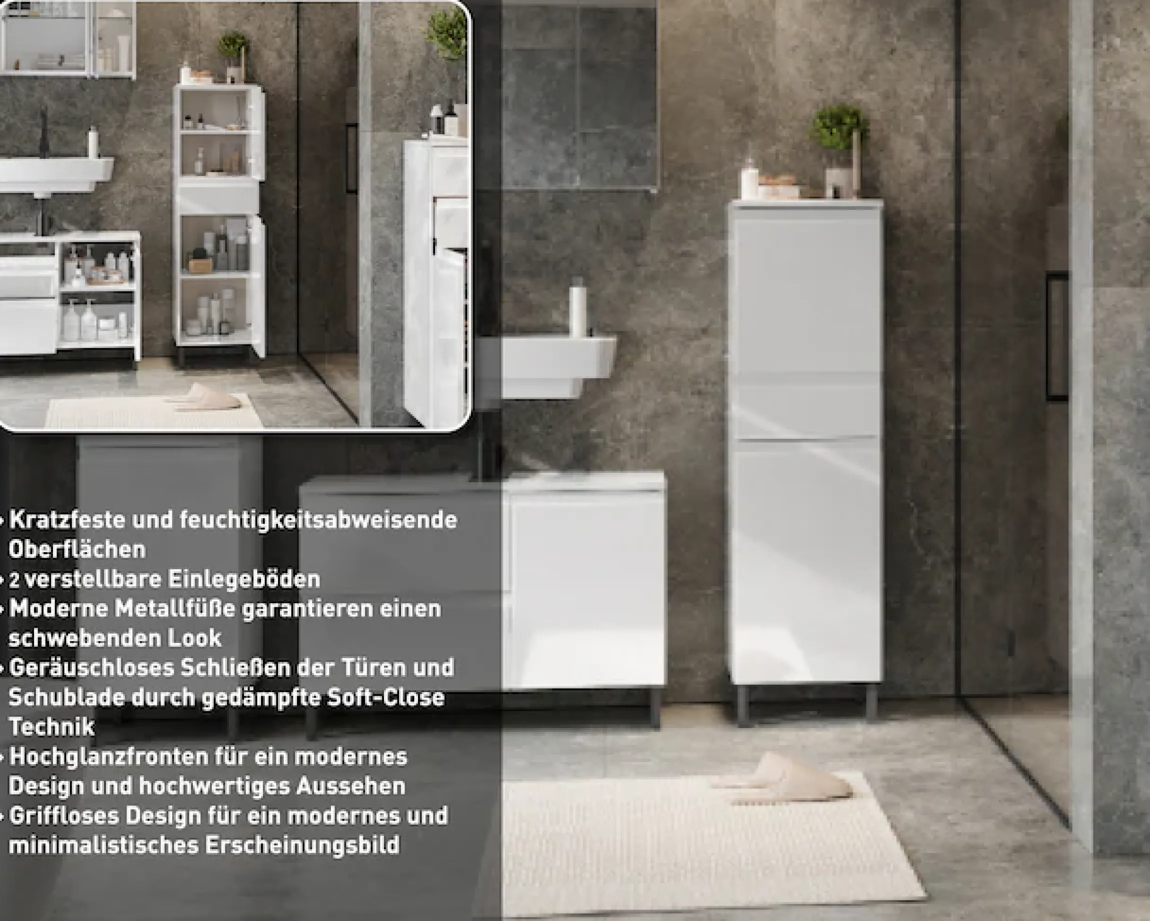 GERMANIA Midischrank »Scantic« 1 Stk. tlg. mit griffloser Optik
