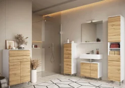 GERMANIA Midischrank »Torrance« mit verstellbaren Einlegeböden und Füßen aus Metall, griffloses Design