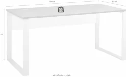 GERMANIA Schreibtisch »Altino« Kufen aus Metall, 2x Kabeldurchlass, Breite 160 cm, Made in Germany