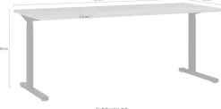 GERMANIA Schreibtisch »GW-Profi 3.0« höhenverstellbar (70- 80 cm), in 2 Breiten, Made in Germany