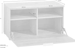 GERMANIA Schuhbank »Telde« 88x144x30 cm, Soft-close, verstellbare Böden, ES-Glas, Made in Germany