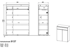 GERMANIA Schuhschrank »Cormano« Breite 90 cm, verstellbare Böden, Soft-close, Made in Germany