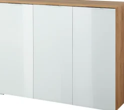 GERMANIA Schuhschrank »Telde« Breite 134cm, Soft-close, verstellbare Böden, ES-Glas, Made in Germany