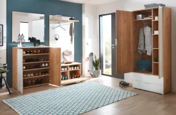 GERMANIA Schuhschrank »Telde« Breite 134cm, Soft-close, verstellbare Böden, ES-Glas, Made in Germany