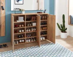 GERMANIA Schuhschrank »Telde« Breite 134cm, Soft-close, verstellbare Böden, ES-Glas, Made in Germany