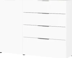 GERMANIA Sideboard »Oakland mit Glasauflage« Breite: 134 oder 184 cm, Soft-close, verstellb. Böden, Made in Germany