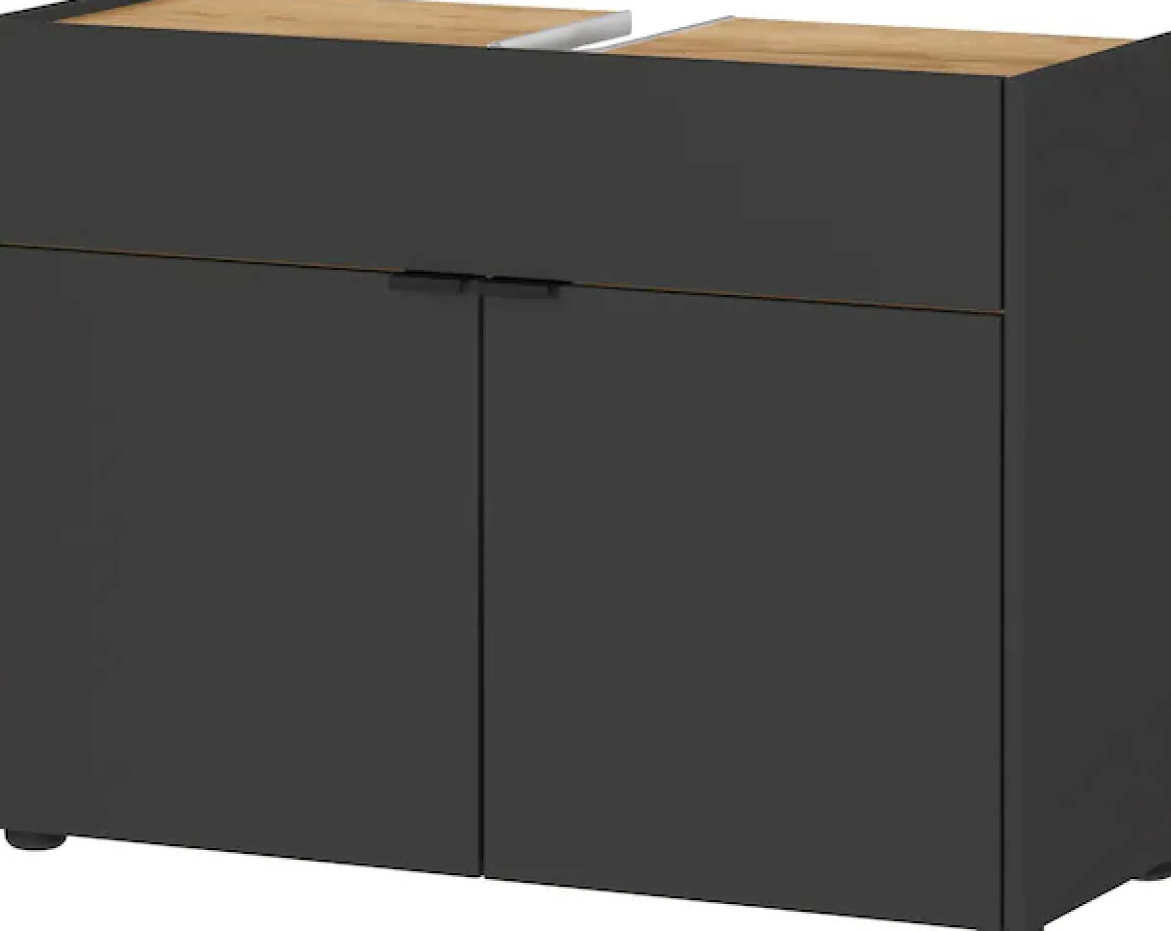 GERMANIA Waschbeckenunterschrank »Ameca« Waschbeckenunterschrank mit einer Klappe und zwei Türen