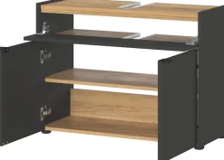GERMANIA Waschbeckenunterschrank »Ameca« Waschbeckenunterschrank mit einer Klappe und zwei Türen