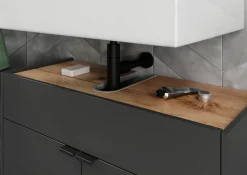 GERMANIA Waschbeckenunterschrank »Ameca« Waschbeckenunterschrank mit einer Klappe und zwei Türen