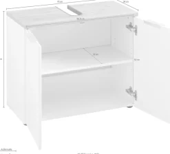 GERMANIA Waschbeckenunterschrank »Pescara« Front mit Glasauflage