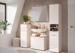GERMANIA Waschbeckenunterschrank »Tavira« 1 Stk. tlg. Waschbeckenunterschrank mit Glasfronten und Siphonausschnitt