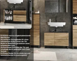 GERMANIA Waschbeckenunterschrank »Scantic« 1 Stk. tlg. mit Siphonausschnitt