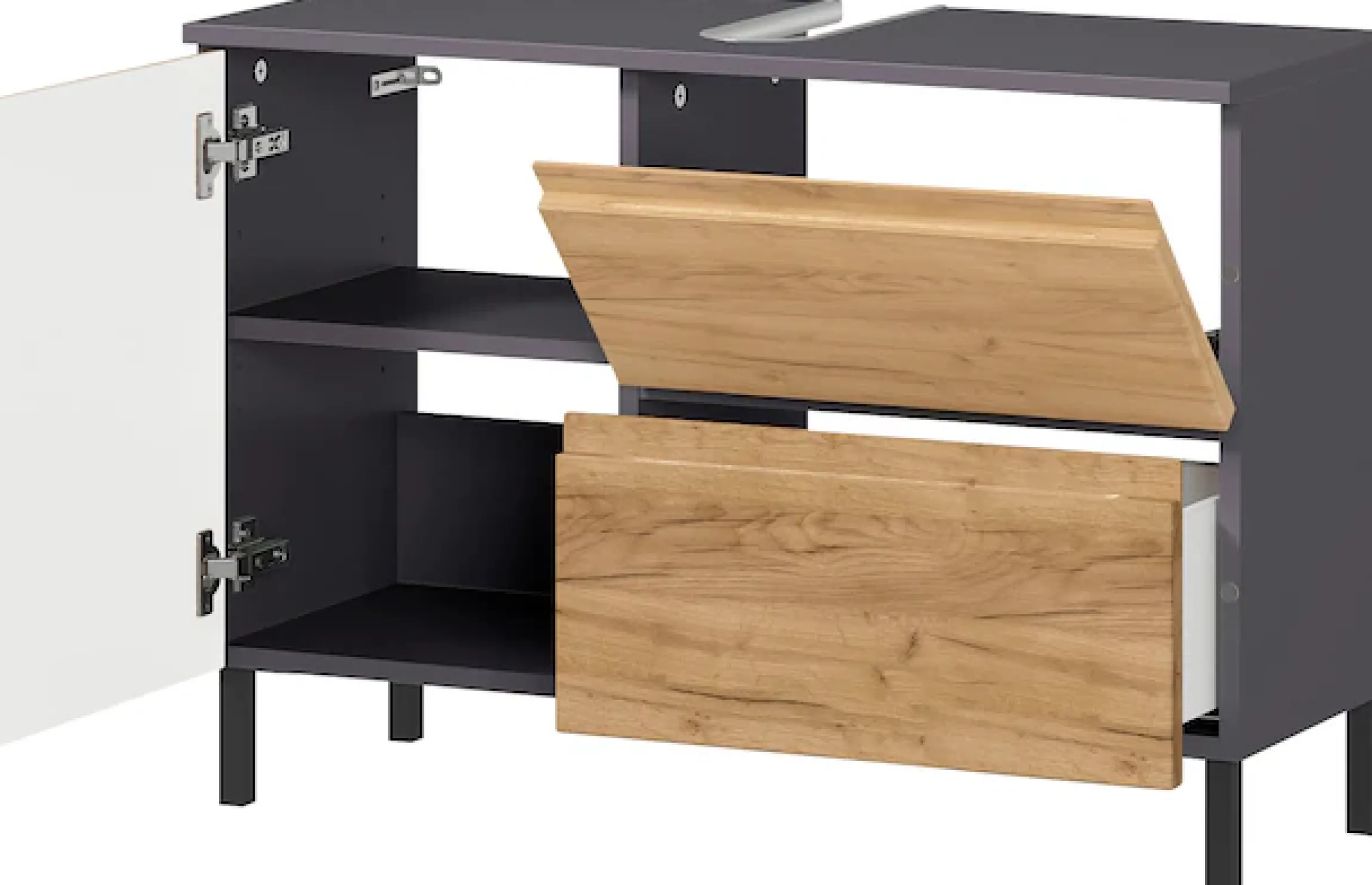 GERMANIA Waschbeckenunterschrank »Scantic« 1 Stk. tlg. mit Siphonausschnitt