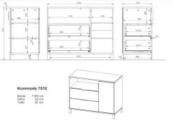 GERMANIA Wickelkommode »GW-Alkmaar« bis 59 kg Wickelaufsatz wieder spurlos abnehmbar 115 cm
