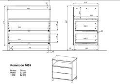 GERMANIA Wickelkommode »GW-Alkmaar« bis 45 kg Wickelaufsatz wieder spurlos abnehmbar 89 cm