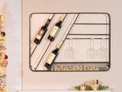 GILDE Weinregal »Weinregal rechteckig Cork« mit Weinglashalterung