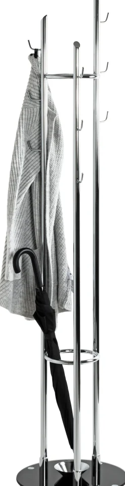 HAKU Garderobenständer »Kleiderständer, Standgarderobe« quadratisch - aus Metall Silber - Ø/H 40/183 cm