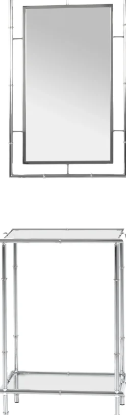 HAKU Konsolentisch »Beistelltisch« 1 Stk. tlg. rechteckig - aus Metall Silber B/T/H 50/25/75 cm