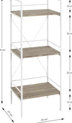 HAKU Regal »Aufbewahrungsregal, Dekoregal, Standregal« rechteckig - aus MDF Braun - B/T/H 34/27/96 cm