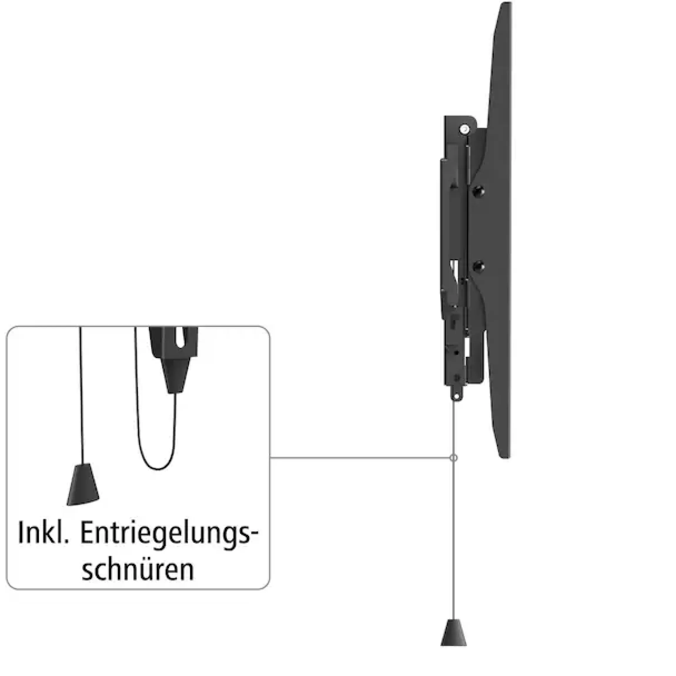 Hama TV-Wandhalterung »bis 50kg,starr,Diebstahlschutz,94-229cm (37"-90"),43",50",55",65",75"« bis 229 cm Zoll