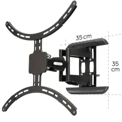 Hama TV-Wandhalterung »schwenkbar, vollbeweglich, 94 - 229cm (37" - 90"), 43",50",55",65",75"« bis 228,6 cm Zoll
