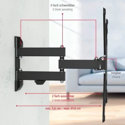 Hama TV-Wandhalterung »schwenkbar, vollbeweglich, 81 - 165 cm (32