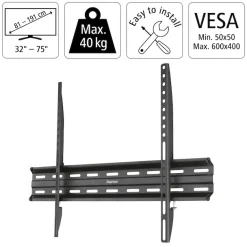 Hama TV-Wandhalterung »TV-Halterungflach, starr, 81 - 191 cm (32"-75"), 43", 50", 55", 65"« bis 191 cm Zoll