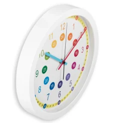 Hama Wanduhr »Kinder-Uhr "Sal", ohne Ticken, Ø 30 cm, Bunt« für Kinderzimmer, geräuscharm