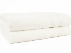 HAMMETEX Duschtuch »2er Set Badetücher 70x140 cm, 100% Baumwolle, Weich & Saugstark« mit Bordüre, einfarbig, weich