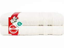 HAMMETEX Duschtuch »2er Set Badetücher 70x140 cm, 100% Baumwolle, Weich & Saugstark« mit Bordüre, einfarbig, weich