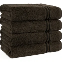 HAMMETEX Handtuch Set »4er Set Handtücher 50x100 cm, 100% Baumwolle, Weich & Saugstark« mit Bordüre, einfarbig, weich