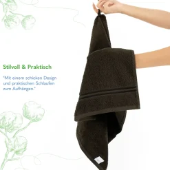 HAMMETEX Handtuch Set »4er Set Handtücher 50x100 cm, 100% Baumwolle, Weich & Saugstark« mit Bordüre, einfarbig, weich