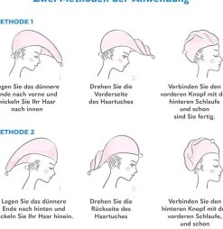 HAMMETEX Turban-Handtuch »2er Set Haarturban Damen, 100% Baumwolle, Flauschig & Schnelltrocknend« Uni-Farben, weich