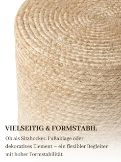 HANSE Home Pouf »Looma,Jute« 1 Stk. tlg.