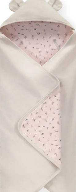 Hauck Babydecke »Baby Einschlagdecke, Snuggle N Dream beige bloom« mit Kapuze